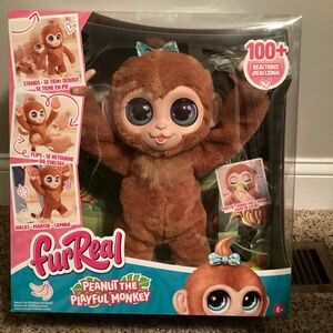 furReal Peanut the Playful Monkey Interactive Toy, 15-inch Realistic Plush
